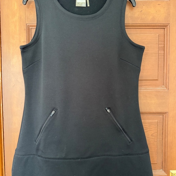 Athleta Dresses & Skirts - Athleta Black Sleeveless Tunic Dress Fleece Lined, Black, MP